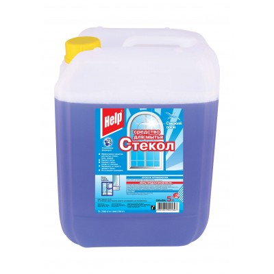 Средство для мытья стекол "Help" Свежий озон 5 л в бут. ПЭТ